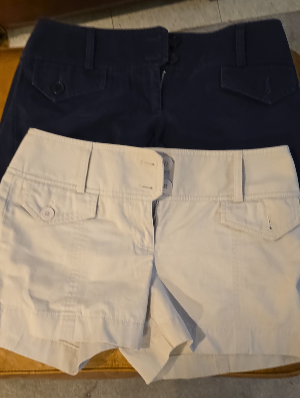 LOFT Women's Two-Pack Shorts — Navy & Cream